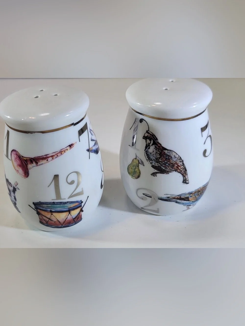 Better Homes & Gardens Porcelain Holiday Edition Salt & Pepper Shaker NWT